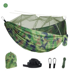 Mosquito net hammock Outdoor mosquito proof camping hammock with mosquito net 210T parachute cloth dense mesh nylon hammock 02
