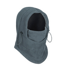 Outdoor Cycling Thermal Cap Cycling Face Protection Neck Windproof Fleece Cap Dark Grey