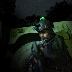 Hunting Airsoft Fishing Tactical Helmet Light - Red/Green/Blue/White/IR LED Strobe Signal Headlamp