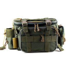 Multifunctional Waterproof Fishing Bag Outdoor Sports Waist Pack Fishing Lures Gear Storage Bag Single Crossbody Bags X448 Green