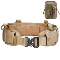 Multi Functional Quick Disassembly Tactical Belt Waist Cover Outdoor Training Cobra Belt Nylon Waist Belt Suit Belt cp+waist cover+bag