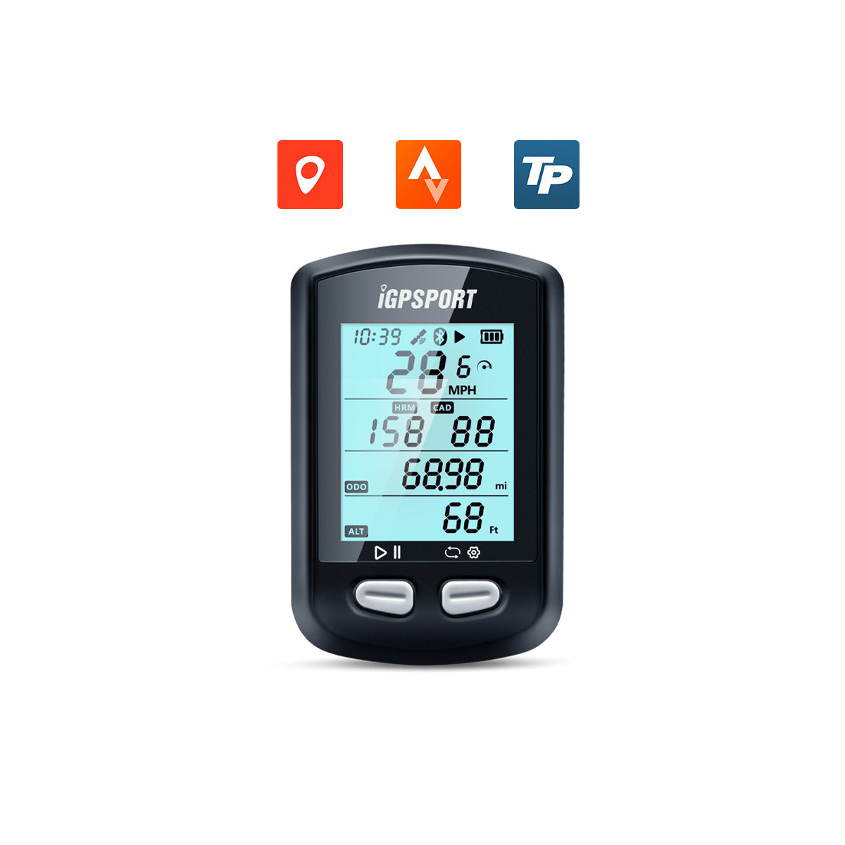 iGPSPORT iGS10S Stopwatch GPS Bicycle Computer ANT+ Heart Rate Cadence IGS10S