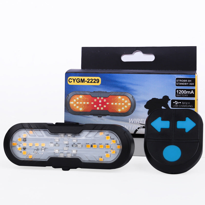 Wireless Remote Bike Tail Light with Turn Signal & Horn, USB-C Rechargeable Safety Warning Light 01