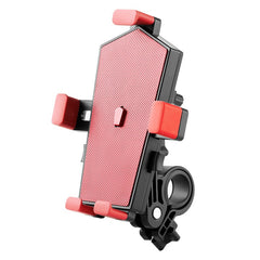 360 Degree Mobile Stand Anti-shock Shockproof Scooter E-Bike Bike Motorcycle Phone Holder Car handle red