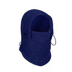 Outdoor Cycling Thermal Cap Cycling Face Protection Neck Windproof Fleece Cap Navy Blue