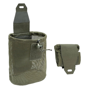 Tactical Dump Pouch Foldable High Capacity Nylon Mesh MOLLE Belt Compatible Lightweight Durable Army Green