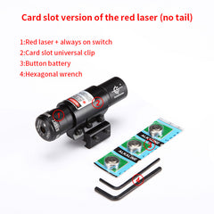 Mini Infrared Laser Sight Adjustable Red Laser Sight Up And Down, Left And Right, Card Slot Width Interchangeable JG8 Red Laser + Universal Clip