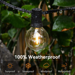 Outdoor Solar String Lights – Waterproof G40 LED Lights for Camping & Patio