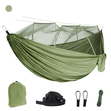 Mosquito net hammock Outdoor mosquito proof camping hammock with mosquito net 210T parachute cloth dense mesh nylon hammock 01