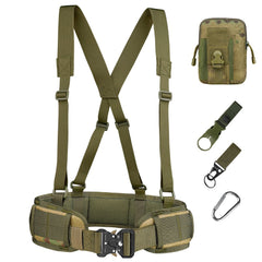 Multi Functional Quick Disassembly Tactical Belt Waist Cover Outdoor Training Cobra Belt Nylon Waist Belt Suit Ruins+Bag+3 accessories