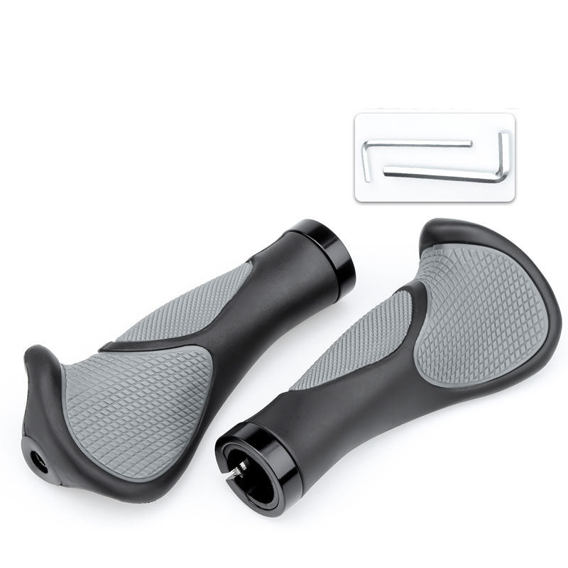 Mountain Bike Rubber Horn Handlebars Bicycle Handlebars Riding Bilateral Lock Vice Handle Vice Handle (With Tool)