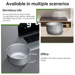 Titanium Alloy Camping Pot - Lightweight Collapsible Outdoor Cooking Pot