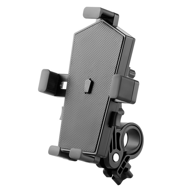 360 Degree Mobile Stand Anti-shock Shockproof Scooter E-Bike Bike Motorcycle Phone Holder Car handle black