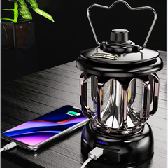 Retro LED Camping Lantern – Rechargeable, Waterproof & USB Power Bank