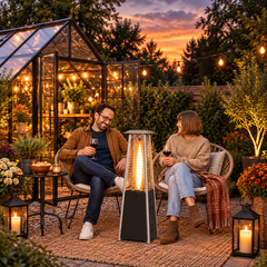 Tabletop Patio Heater – 10,000 BTU Portable Propane Heater with Glass Flame Tube