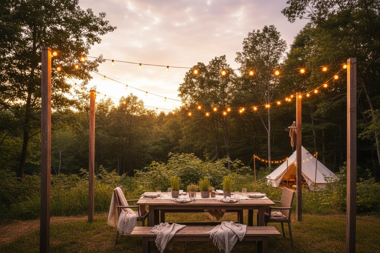 Outdoor Solar String Lights Hero - Brighter